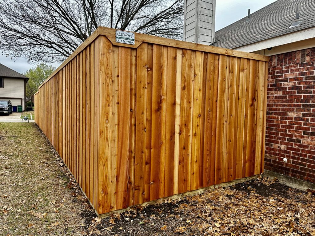 hancock fence & fabrication cedar fence at residential property